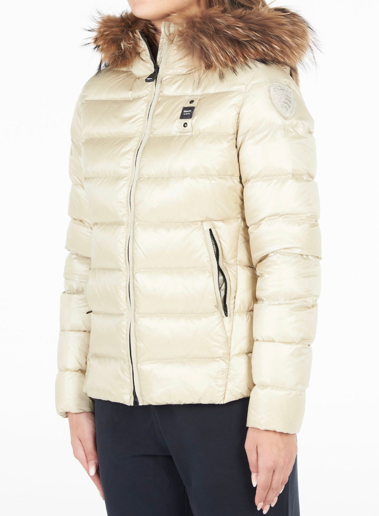 GIUBBINO BLAUER CORTO DONNA PELLICCIA PANNA