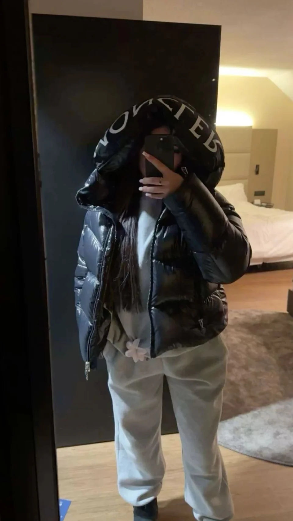 GUBBINO MONCLER DONNA NERO LETTER