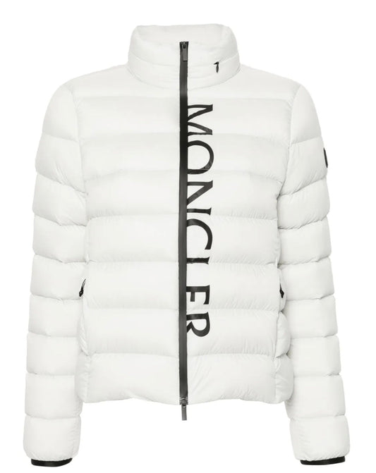 GUBBINO MONCLER DONNA BIANCO CON SCRITTA NERA