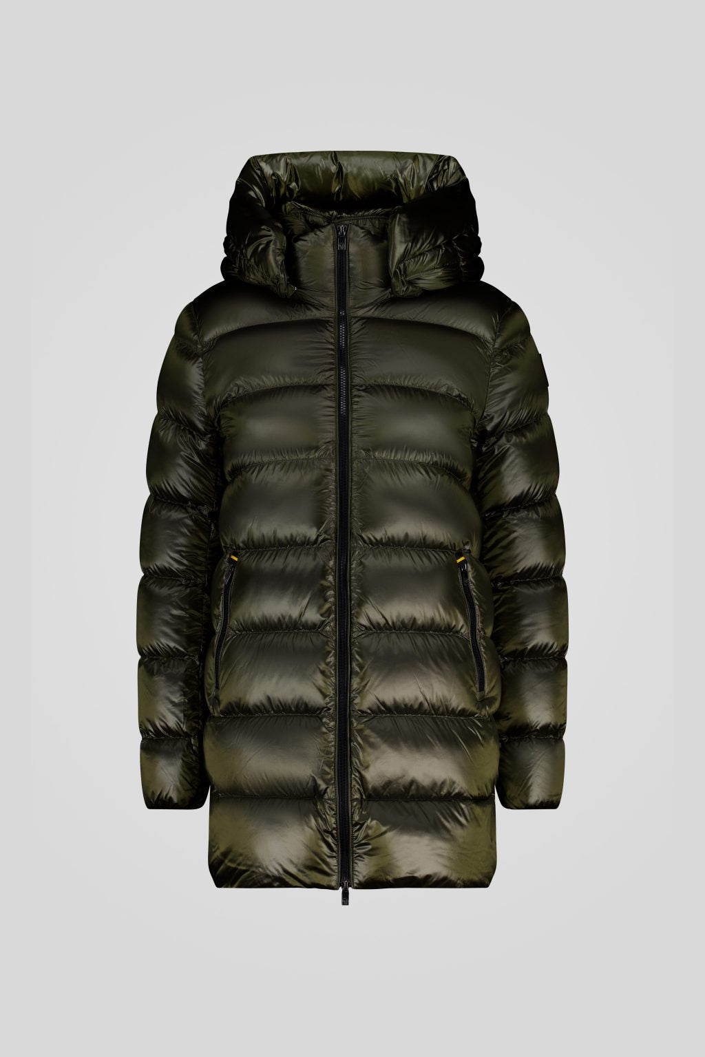 Piumino Ciesse medio-lungo verde militare con cappuccio staccabile