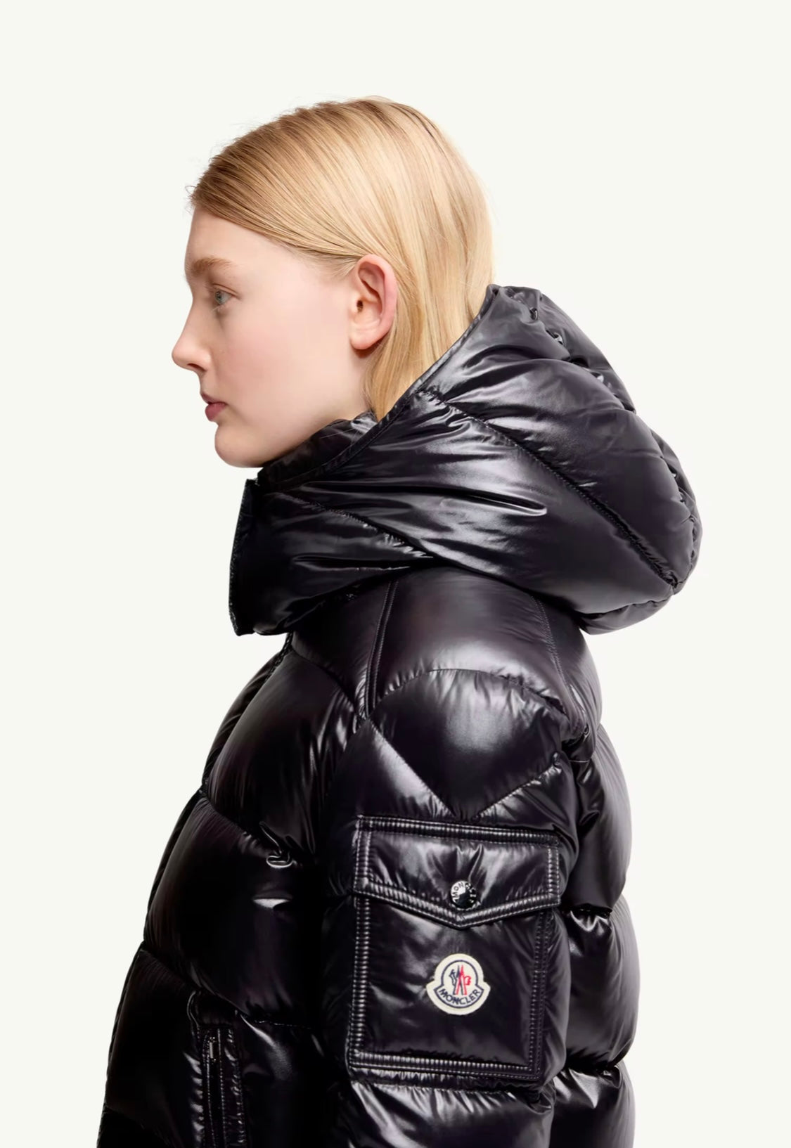 GUBBINO MONCLER DONNA NERO LUCIDO