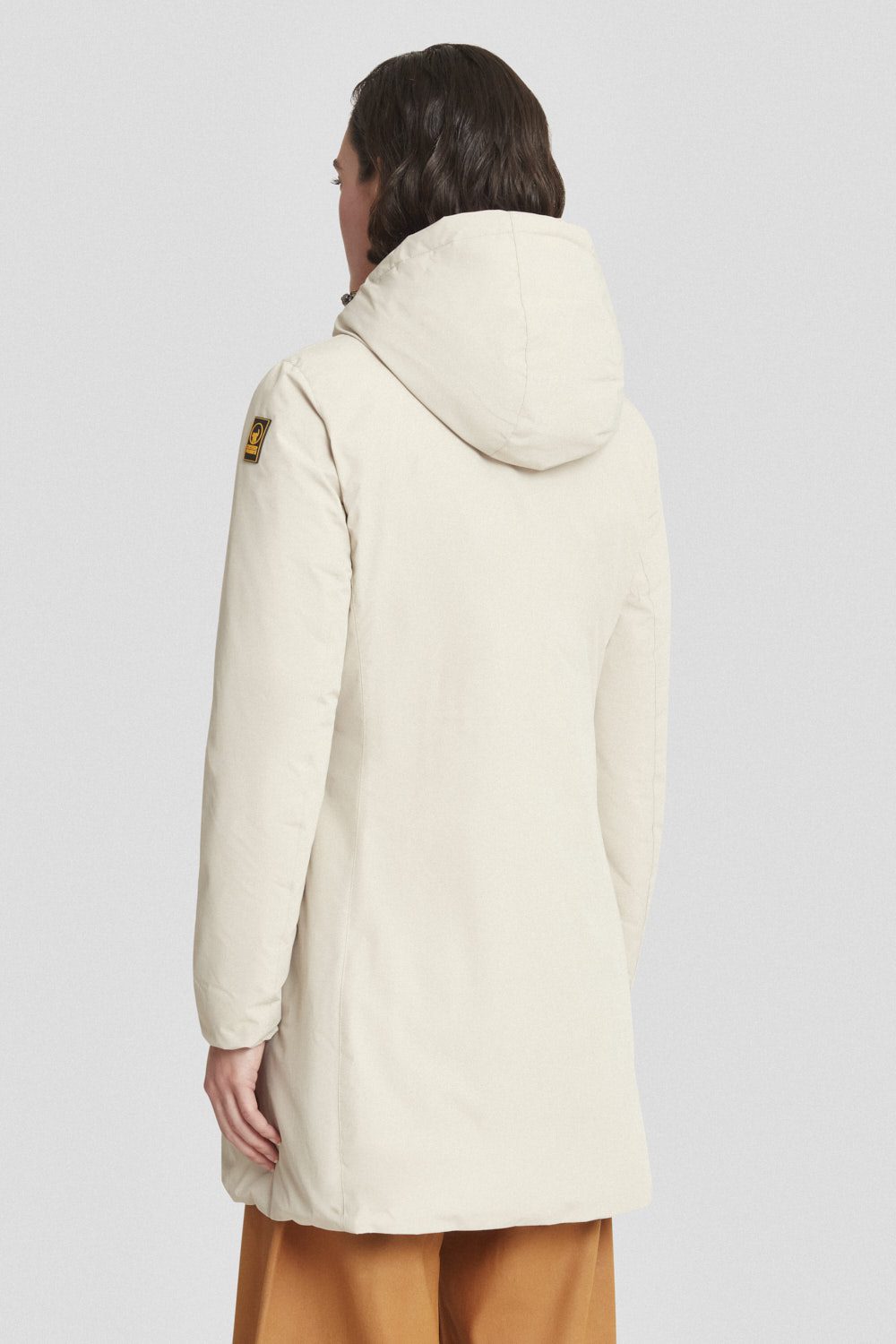 Piumino Ciesse reversibile beige/nero con cappuccio