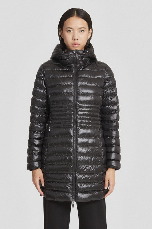 Piumino Ciesse lungo nero reversibile