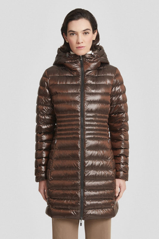 Piumino Ciesse lungo marrone reversibile