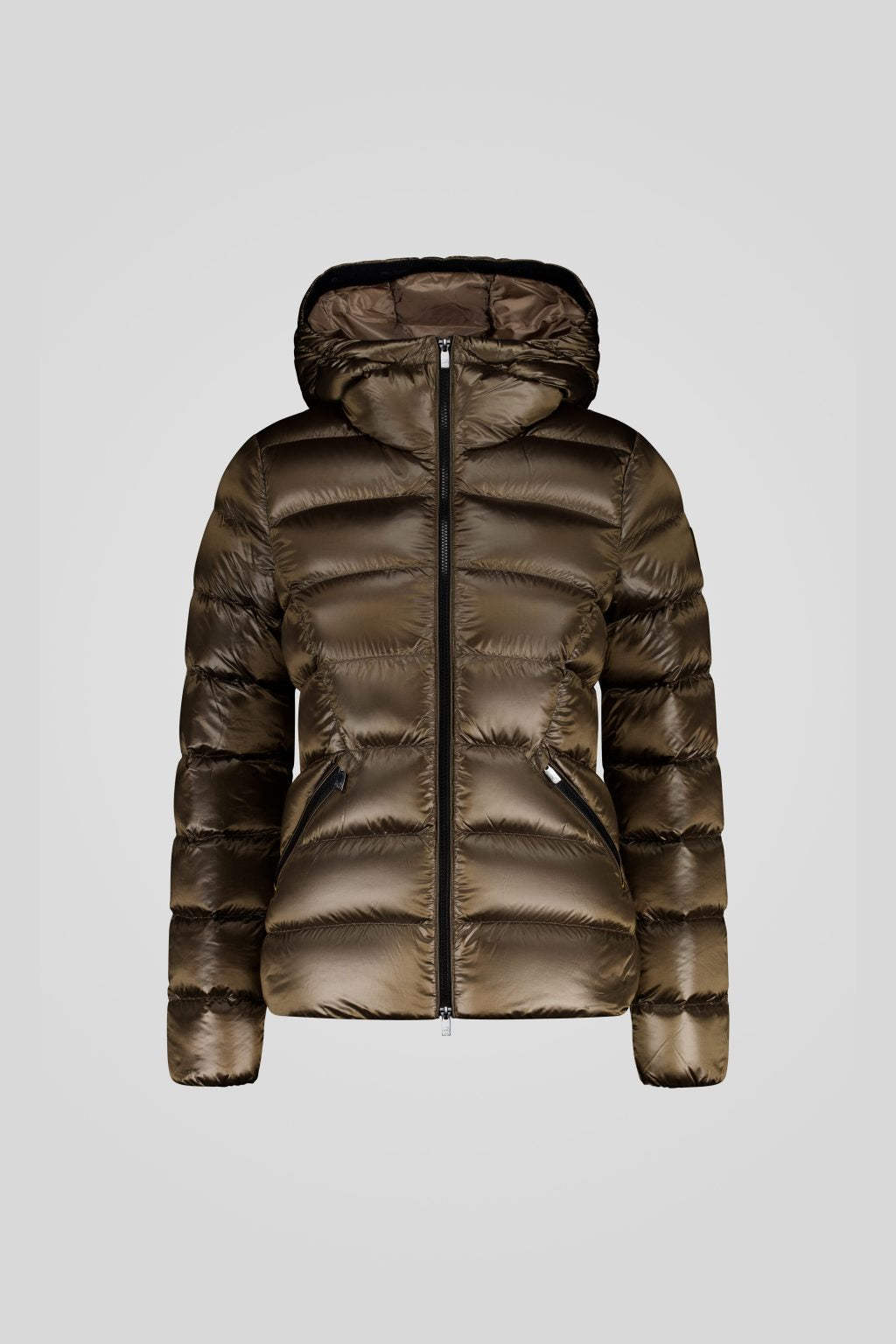 Piumino Ciesse marrone con cappuccio