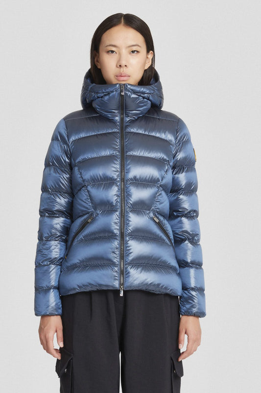 Piumino Ciesse azzurro con cappuccio